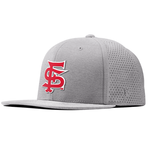 Fresno State University "Fresno State Stacked" Flat Elite XGen™ Heather Gray