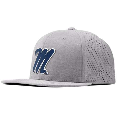 University of Mississippi "Ole Miss Block M Navy" Flat Elite XGen™ Heather Gray