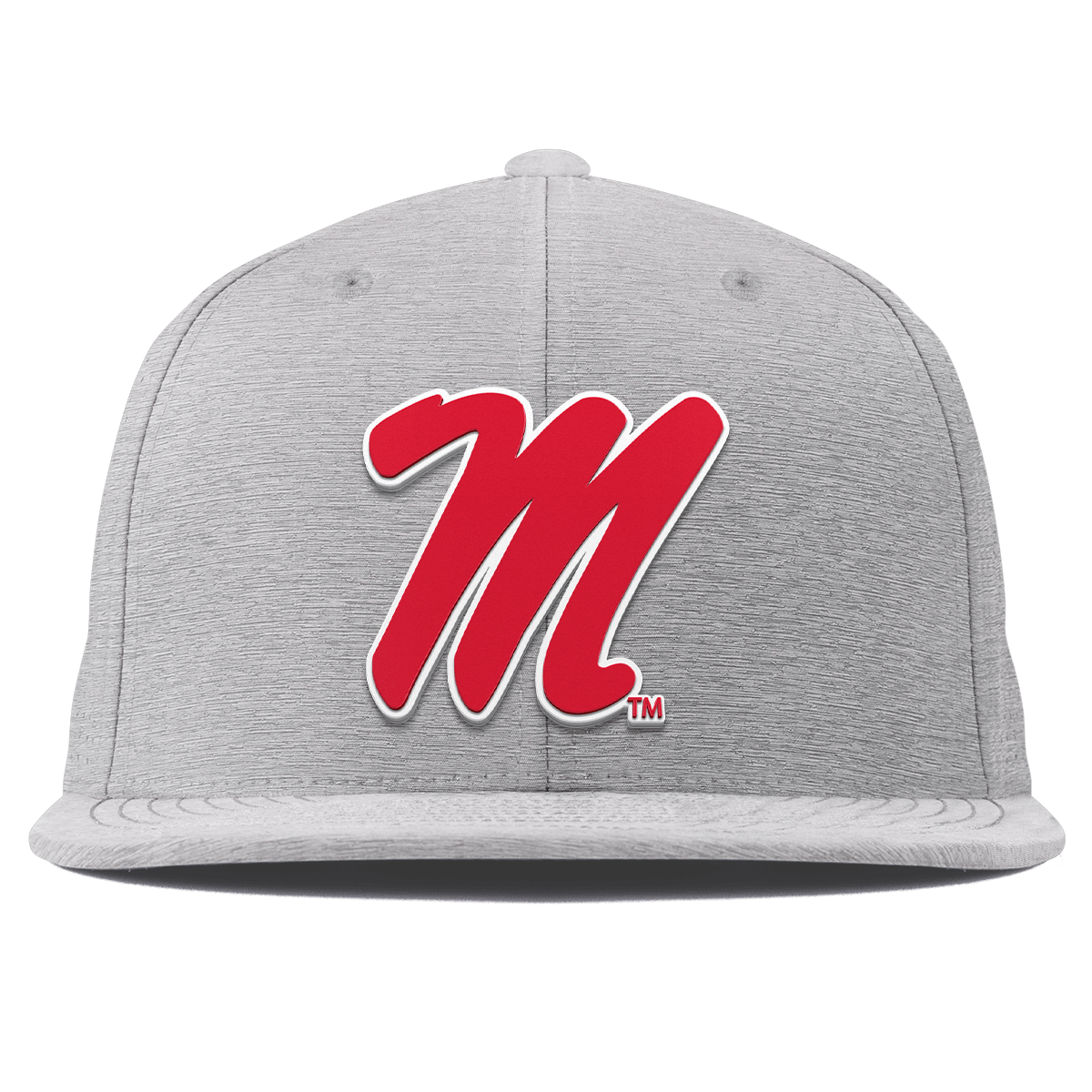 University of Mississippi "Ole Miss Block M Red" Flat Elite XGen™ Heather Gray