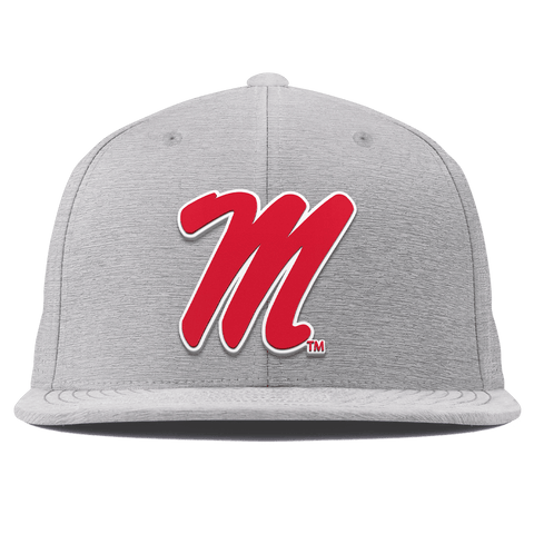 University of Mississippi "Ole Miss Block M Red" Flat Elite XGen™ Heather Gray
