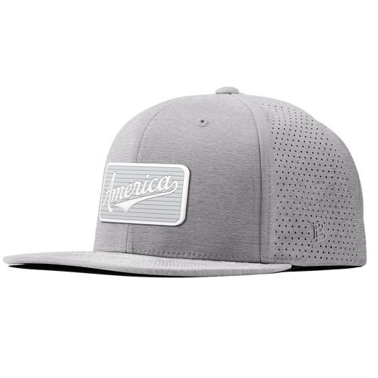 Pearl America Badge Flat Elite XGen™ Hat Heather Gray
