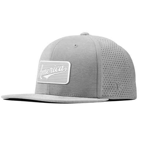 Pearl America Badge Flat Elite XGen™ Hat Heather Gray