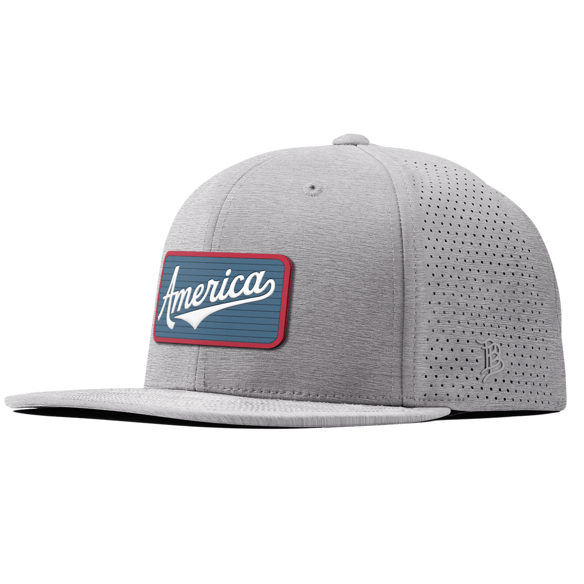 USA America Badge Flat Elite XGen™ Hat Heather Gray