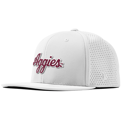 Texas A&M University "Aggies Script" Flat Elite XGen™ White
