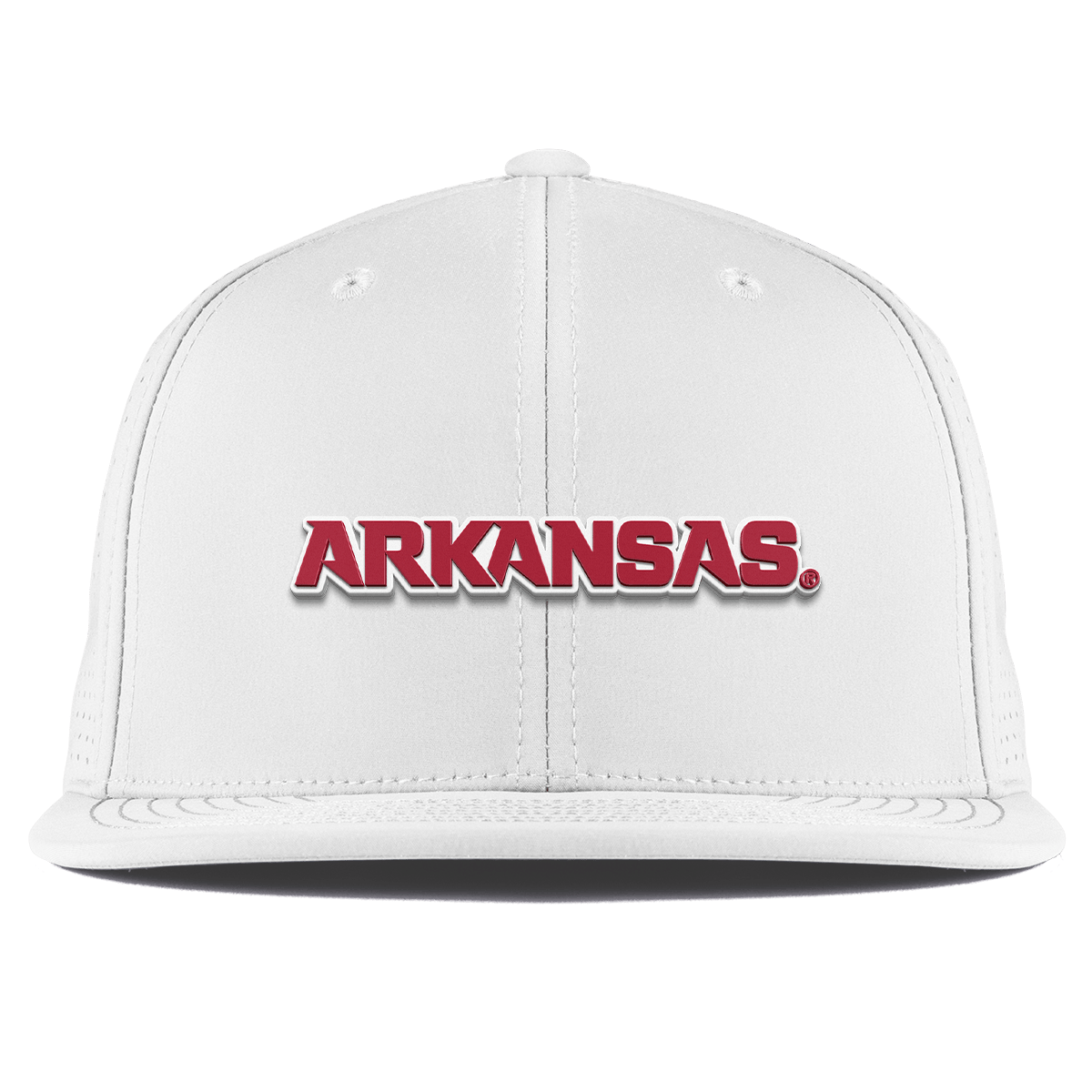University of Arkansas "Arkansas Block" Flat Elite XGen™ Hat White