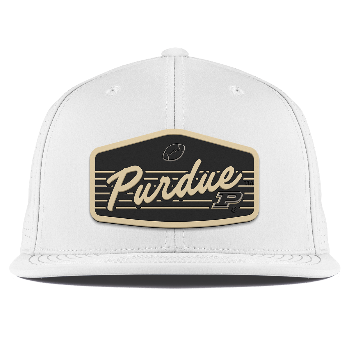 Purdue University "Boilermakers Football" Flat Elite XGen™ White