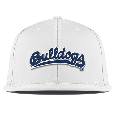 Fresno State University "Bulldogs Script Navy" Flat Elite XGen™ White