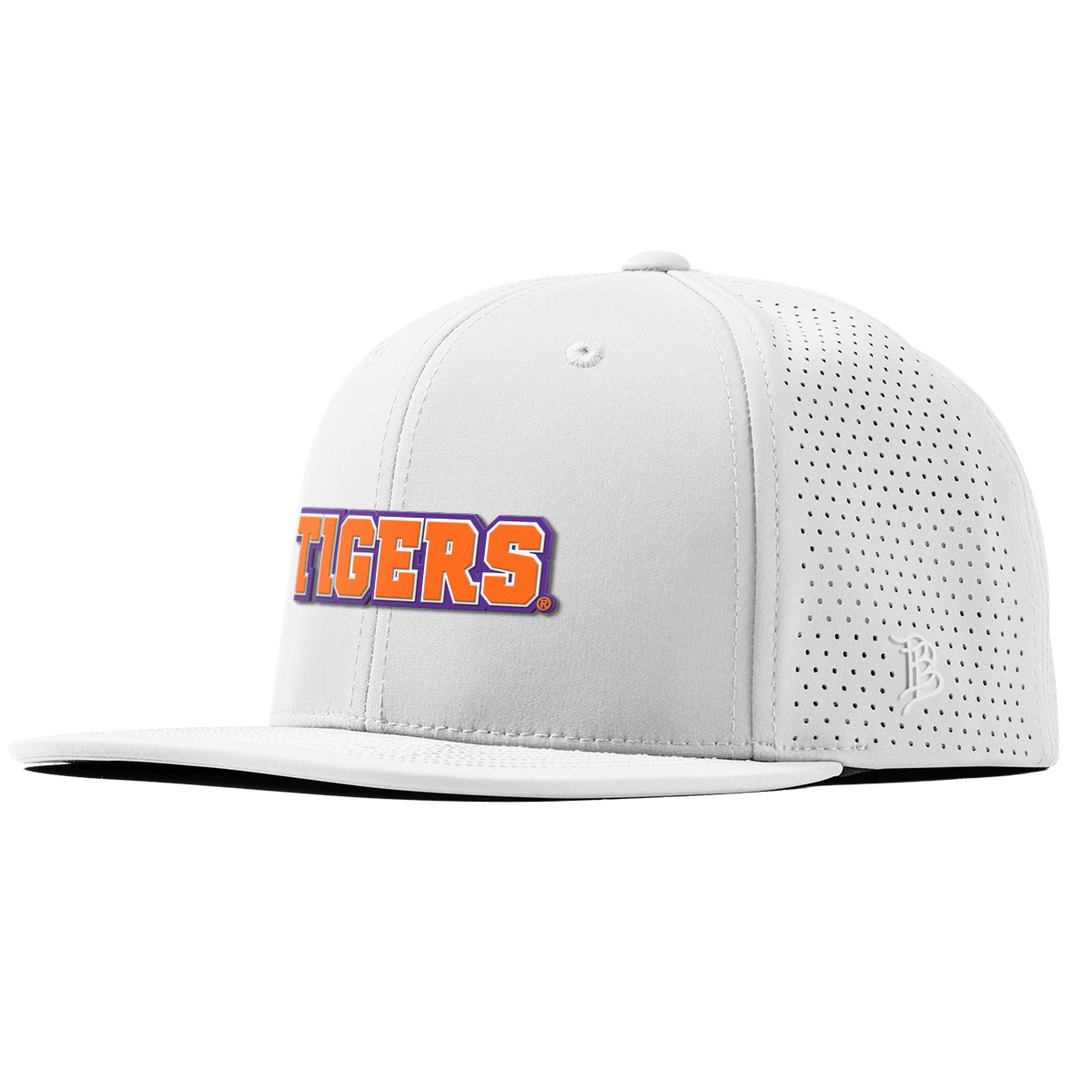 Clemson University "Clemson Tigers Block" Flat Elite XGen™ White