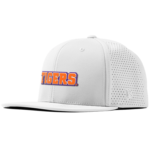 Clemson University "Clemson Tigers Block" Flat Elite XGen™ White