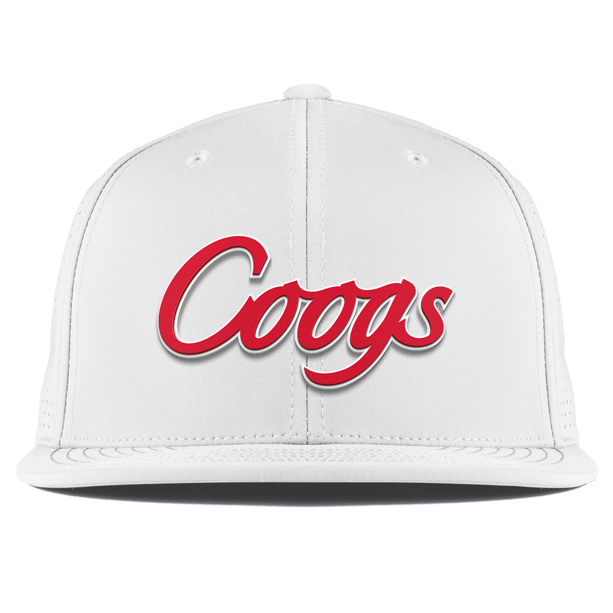 University of Houston "Coogs Script" Flat Elite XGen™ White