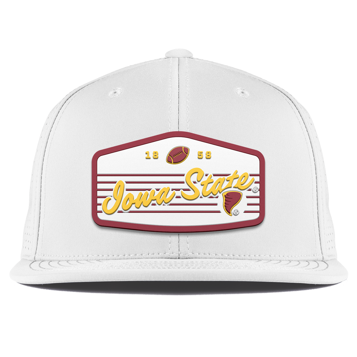 Iowa State University "Cyclones Football" Flat Elite XGen™ White