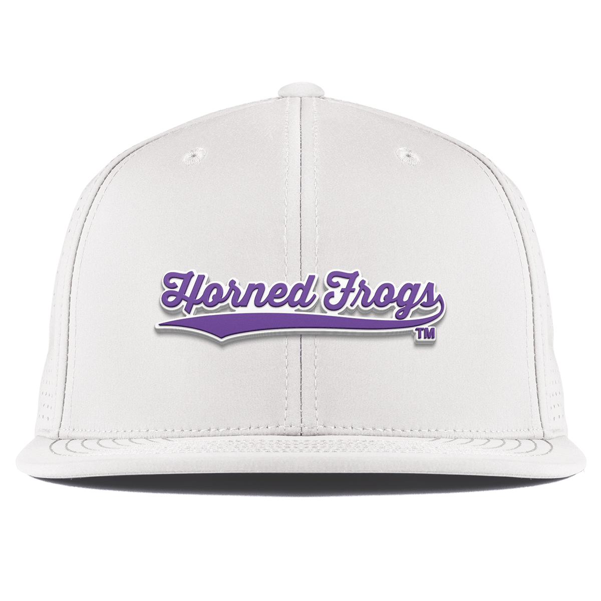 Texas Christian University "TCU Horned Frogs Scripts" Flat Elite XGen™ White