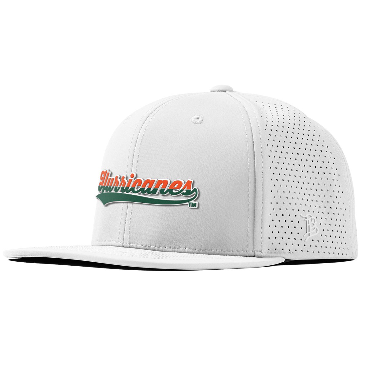 University of Miami "Hurricanes Script" Flat Elite XGen™ White