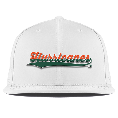 University of Miami "Hurricanes Script" Flat Elite XGen™ White
