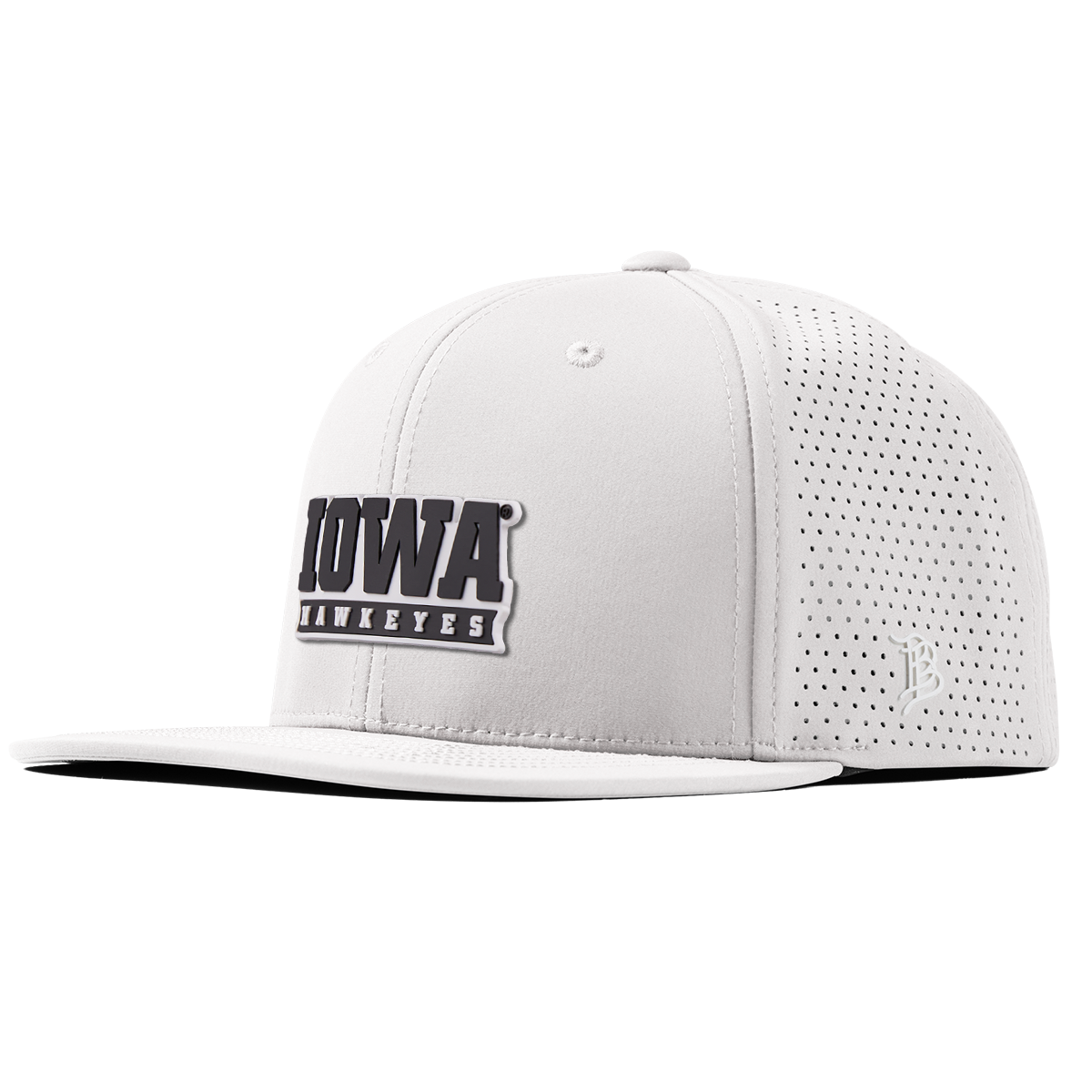 University of Iowa "Iowa Hawkeyes Block" Flat Elite XGen™ White