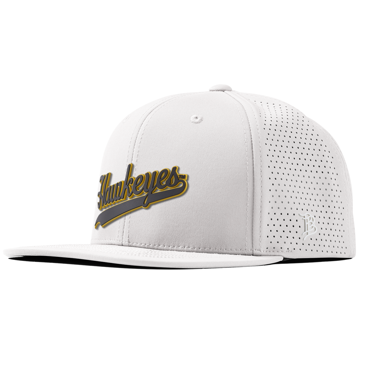 University of Iowa "Iowa Hawkeyes Script" Flat Elite XGen™ White