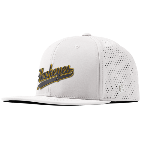 University of Iowa "Iowa Hawkeyes Script" Flat Elite XGen™ White