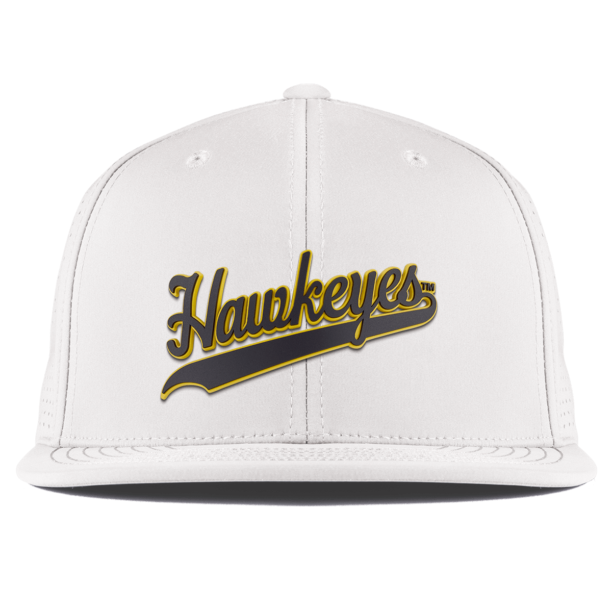 University of Iowa "Iowa Hawkeyes Script" Flat Elite XGen™ White