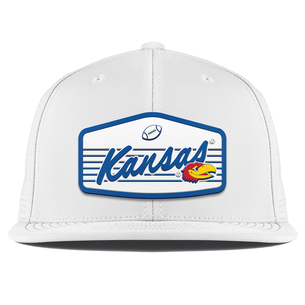 University of Kansas "Jayhawks Football" Flat Elite XGen™ White