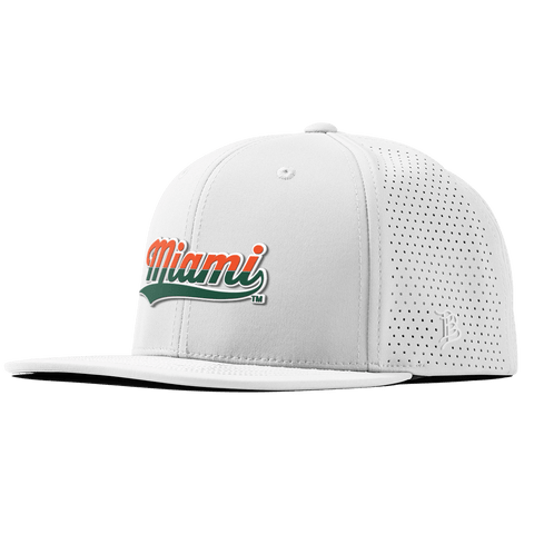University of Miami "Miami Script" Flat Elite XGen™ White