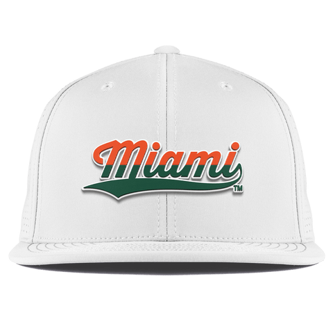 University of Miami "Miami Script" Flat Elite XGen™ White