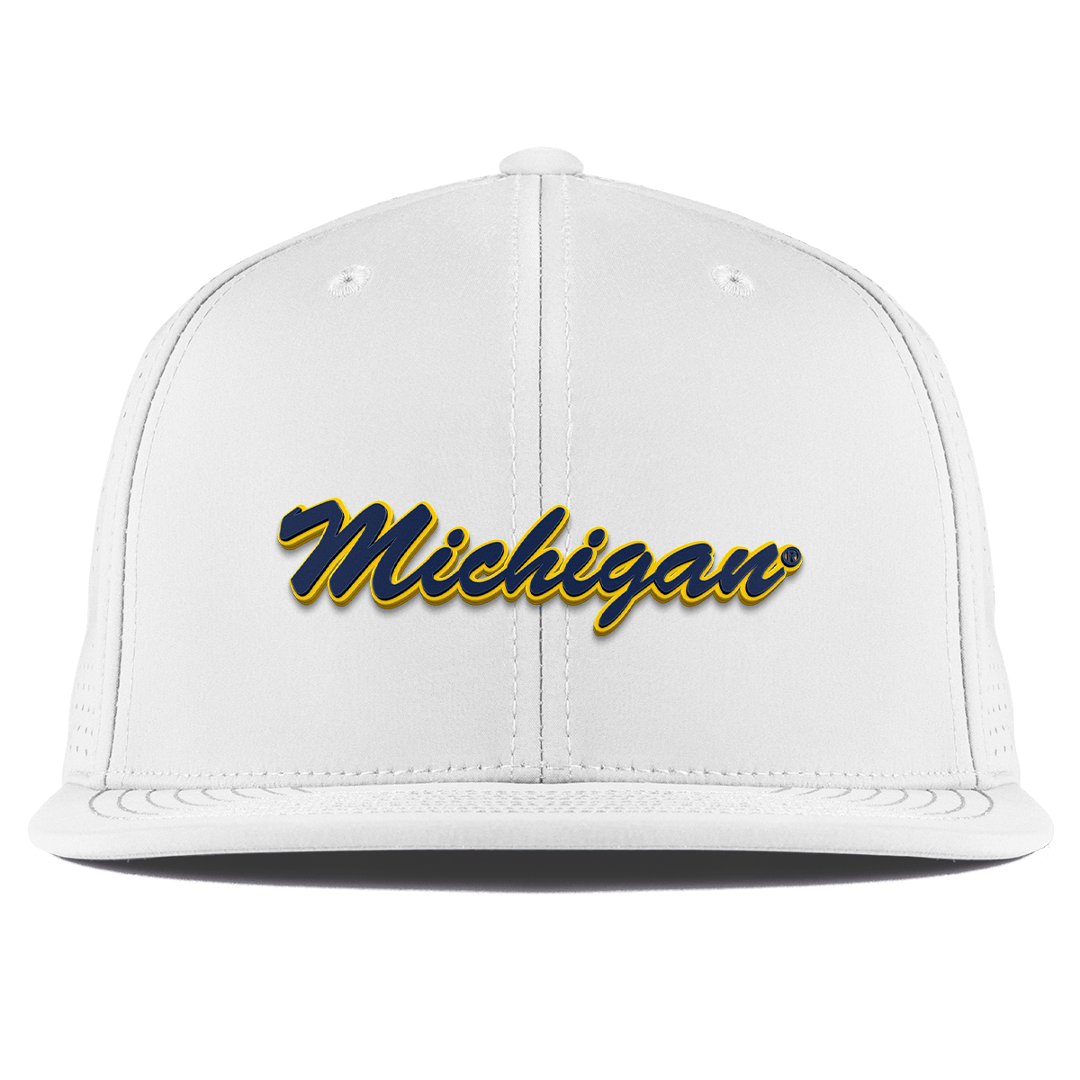 University of Michigan "Michigan Script" Flat Elite XGen™ White