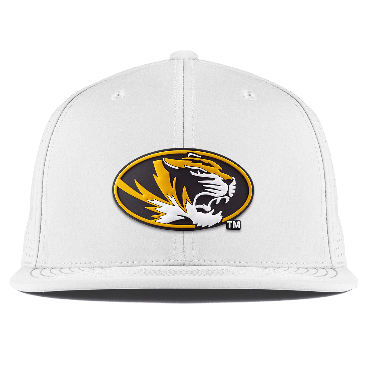 University of Missouri "Missouri Tigers Badge" Flat Elite XGen White