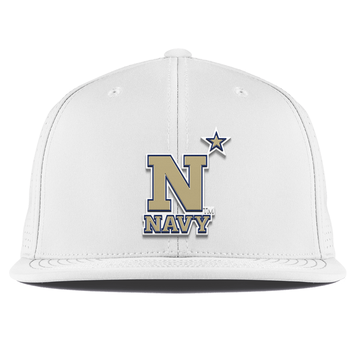 United States Naval Academy "Naval Academy Team Logo Gold" Flat Elite XGen™ White