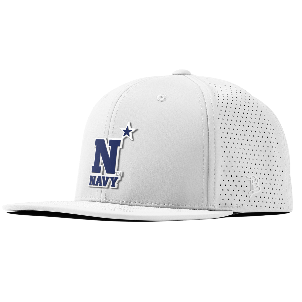 United States Naval Academy "Naval Academy Team Logo Navy" Flat Elite XGen™ White