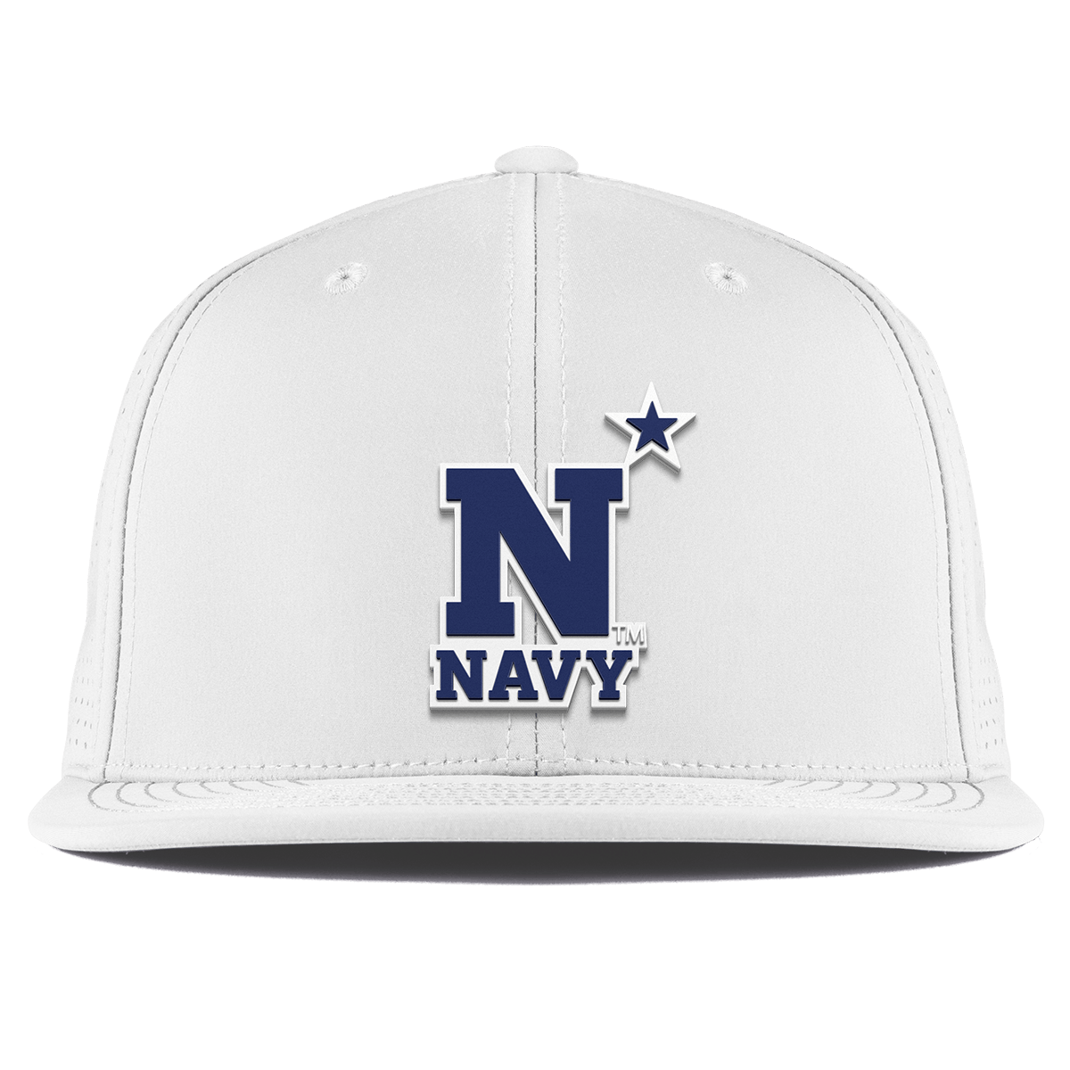 United States Naval Academy "Naval Academy Team Logo Navy" Flat Elite XGen™ White