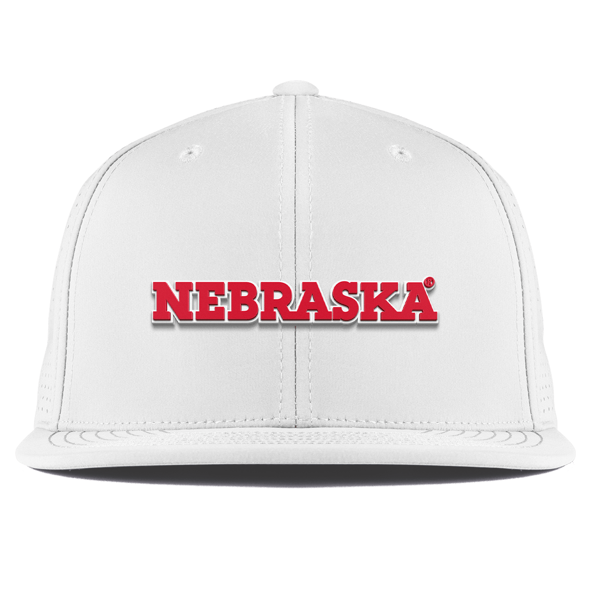 University of Nebraska "Nebraska Block" Flat Elite XGen™ White