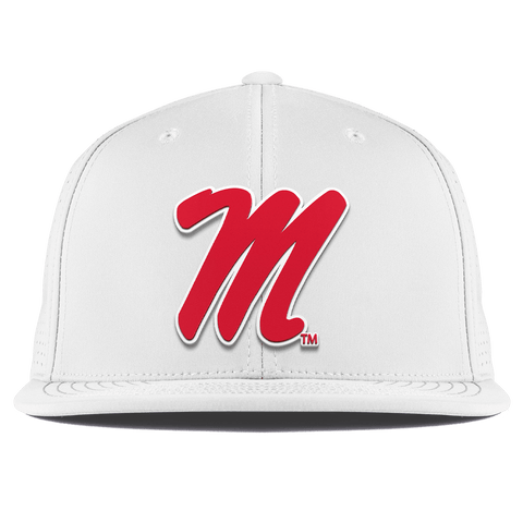 University of Mississippi "Ole Miss Block M Red" Flat Elite XGen™ White