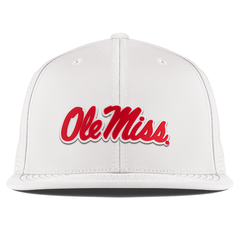 University of Mississippi "Ole Miss Crimson Script" Flat Elite XGen™ White