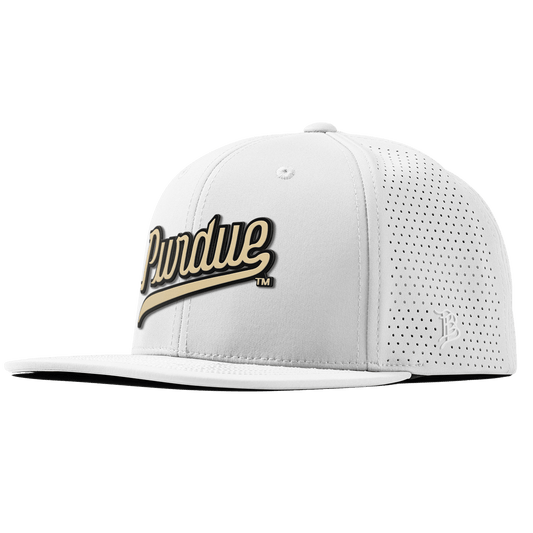 Purdue University "Purdue Script Gold" Flat Elite XGen™ White