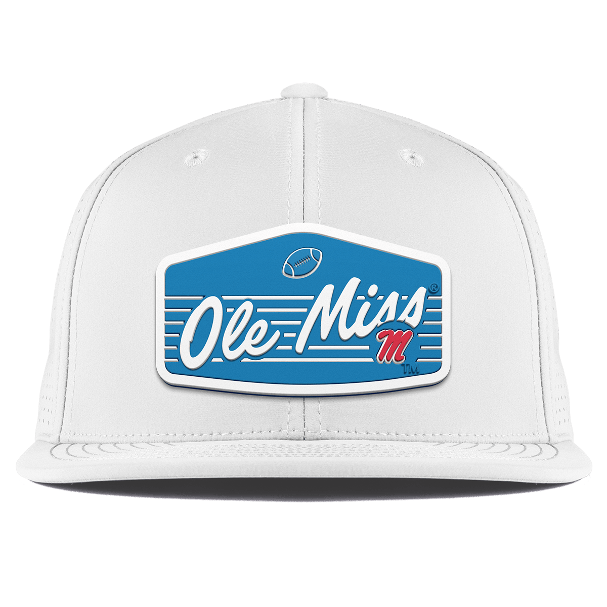 University of Mississippi "Rebel Football" Flat Elite XGen™ White
