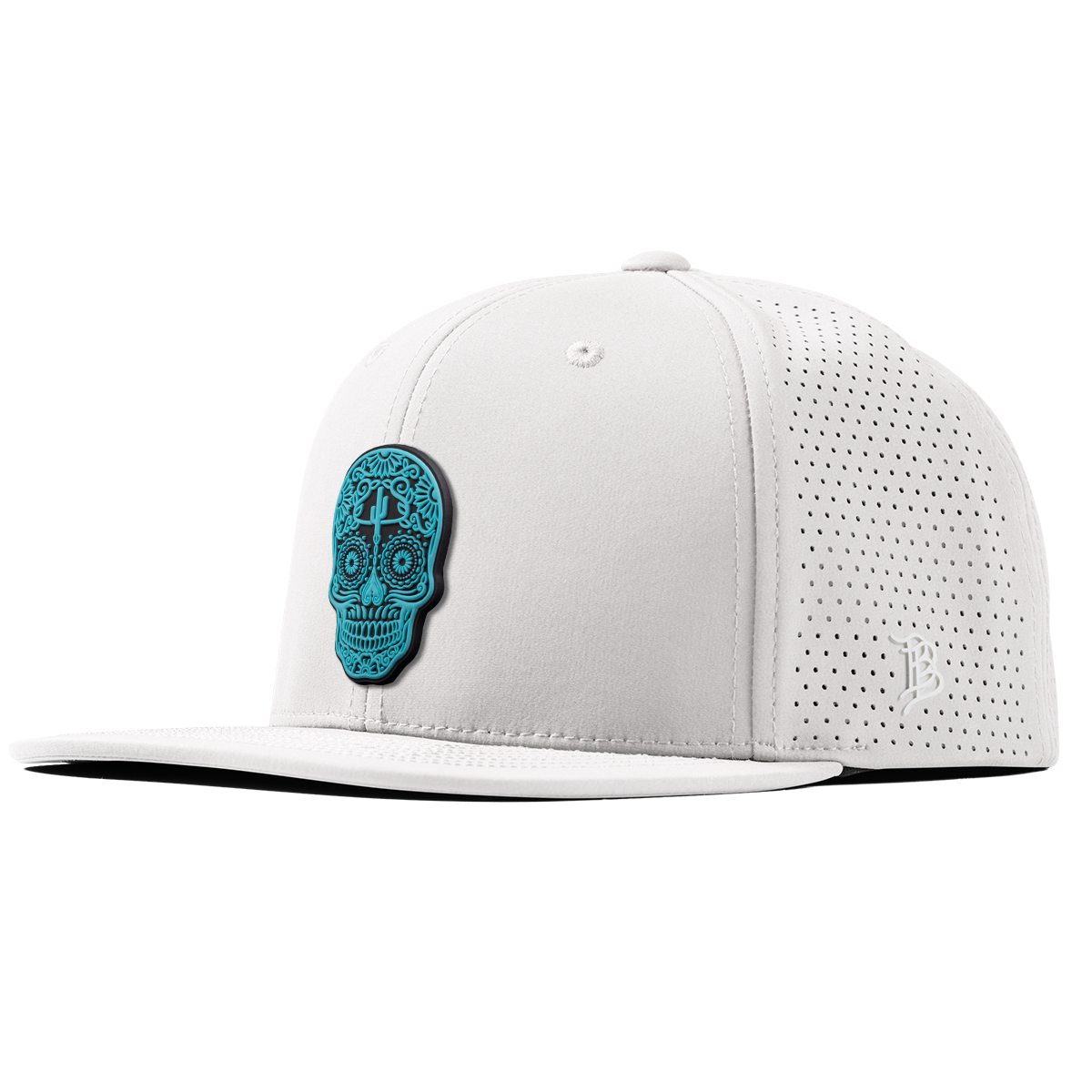 Turquoise Skull PVC Flat Elite XGen™ White