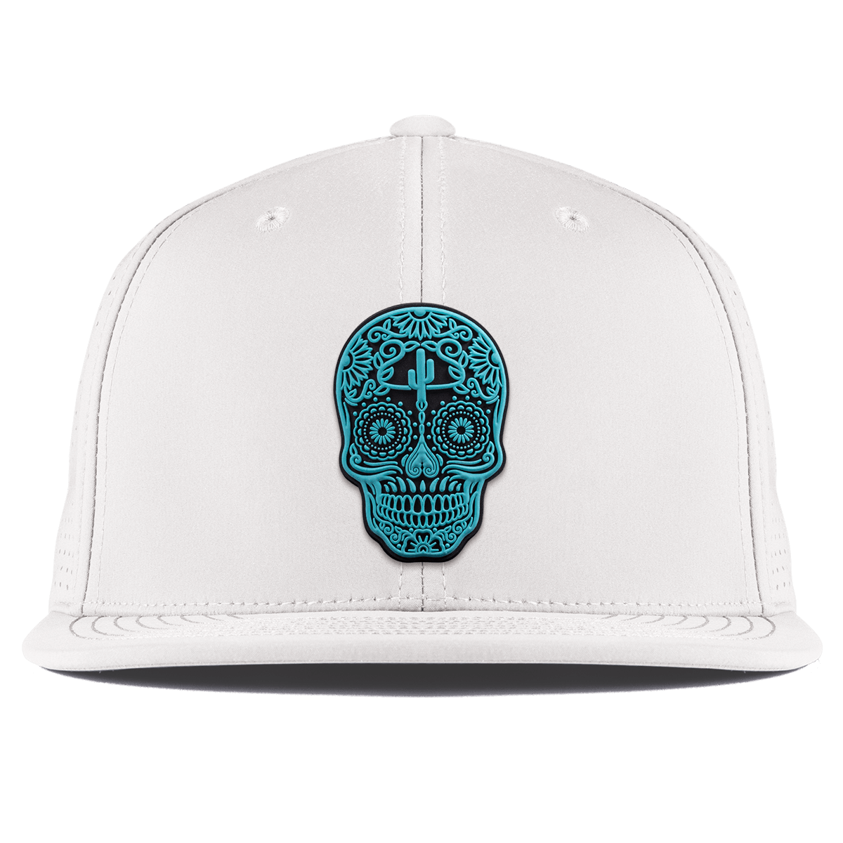 Turquoise Skull PVC Flat Elite XGen™ White
