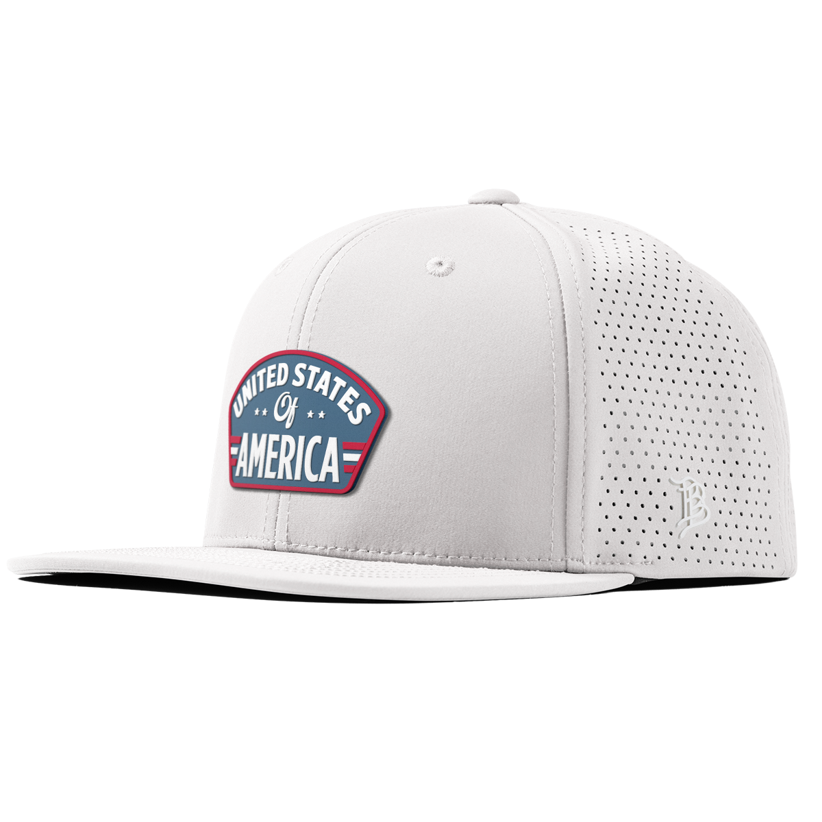United States of America Badge Flat Elite XGen™ White