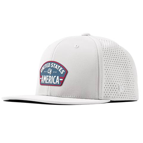 United States of America Badge Flat Elite XGen™ White