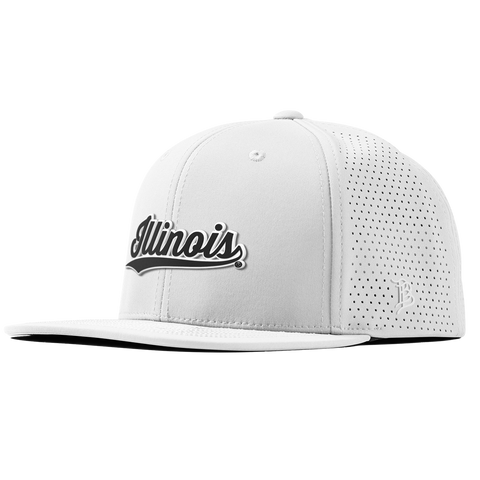 University of Illinois "Vintage Illinois Script" Flat Elite XGen™ White