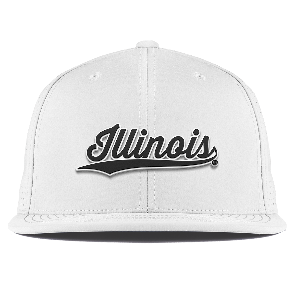 University of Illinois "Vintage Illinois Script" Flat Elite XGen™ White