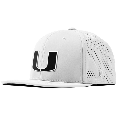 University of Miami "Vintage Miami Team Logo" Flat Elite XGen™ White