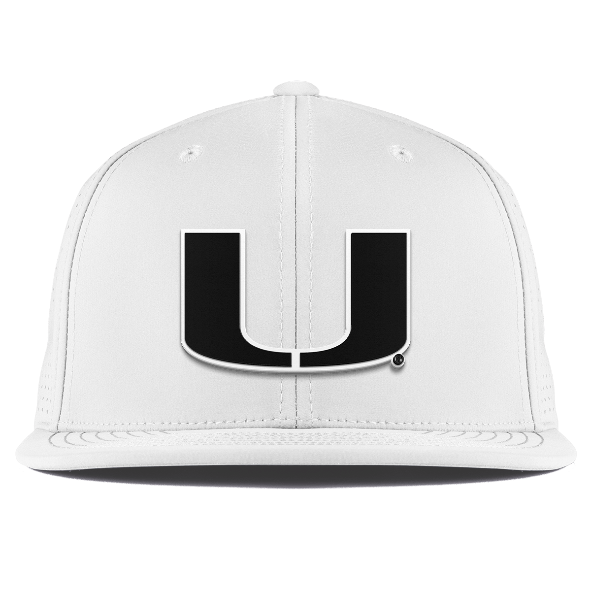 University of Miami "Vintage Miami Team Logo" Flat Elite XGen™ White