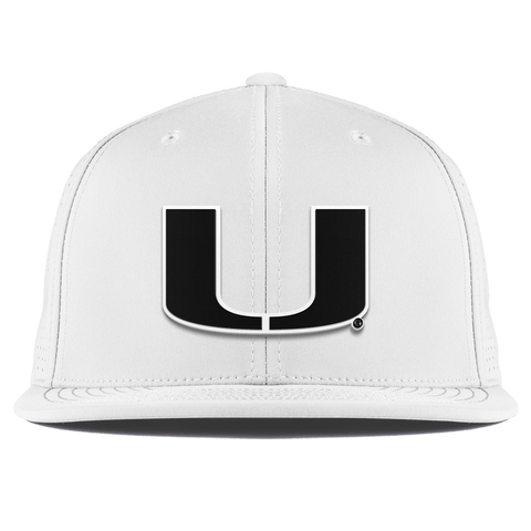 University of Miami "Vintage Miami Team Logo" Flat Elite XGen™ White