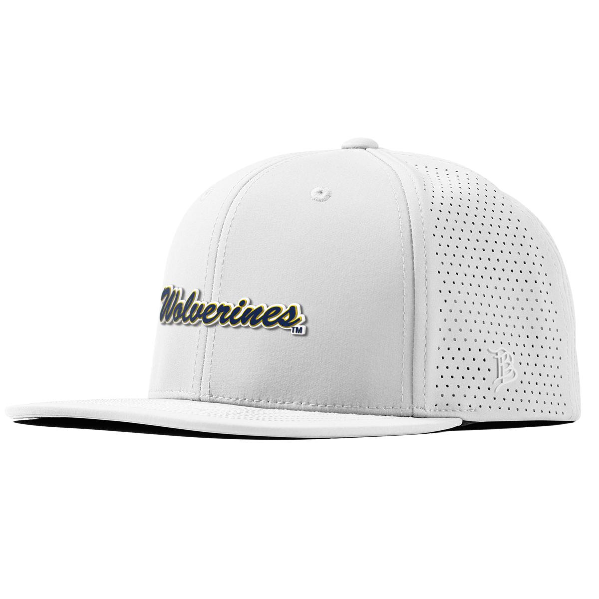 University of Michigan "Wolverines Script" Flat Elite XGen™ White