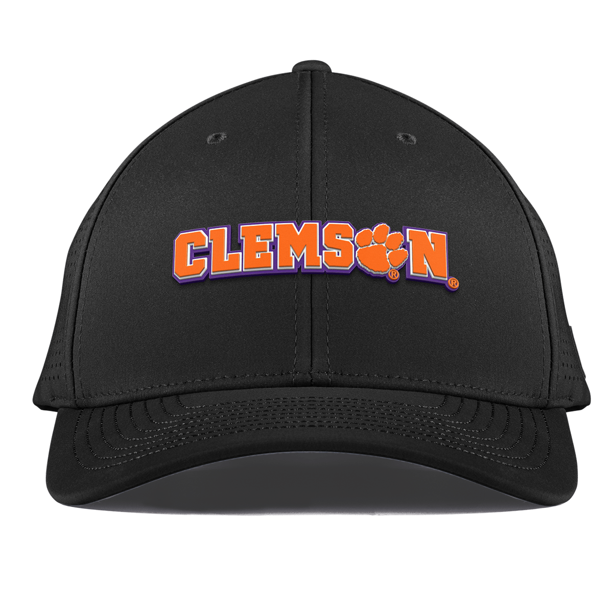 Clemson University "Clemson Block" Curved Elite XGen™ Black Black