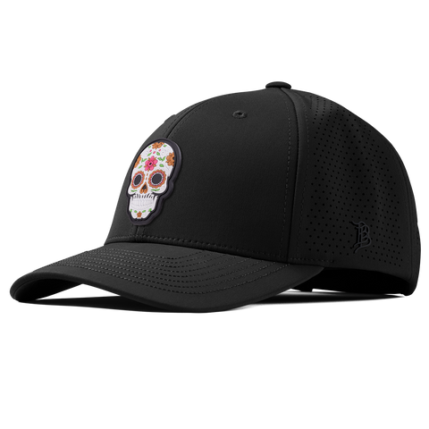 Flower Skull PVC Curved Elite XGen™ Black