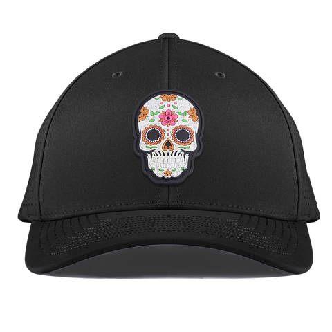 Flower Skull PVC Curved Elite XGen™ Black