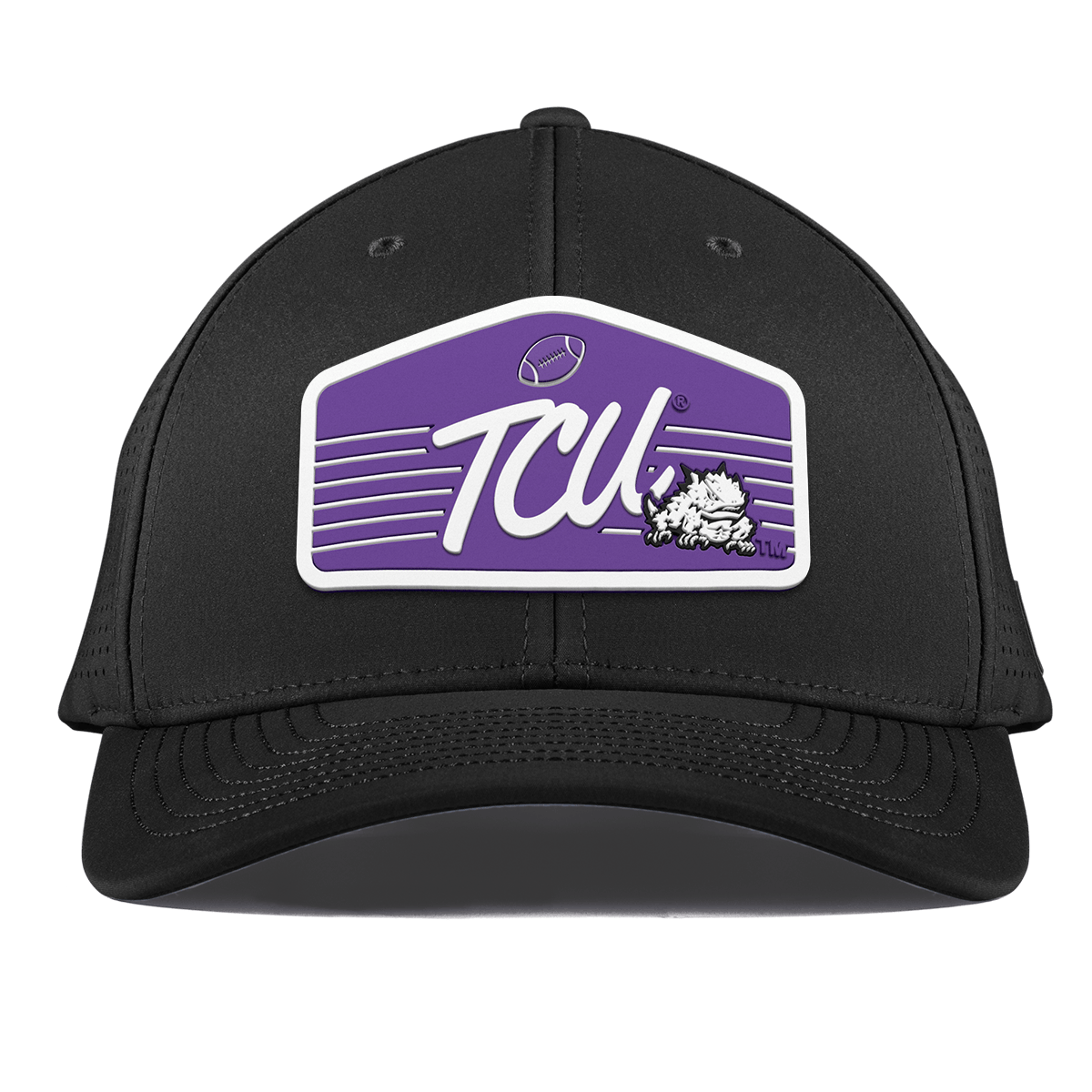 Texas Christian University "Horned Frogs Football" Curved Elite XGen™ Black