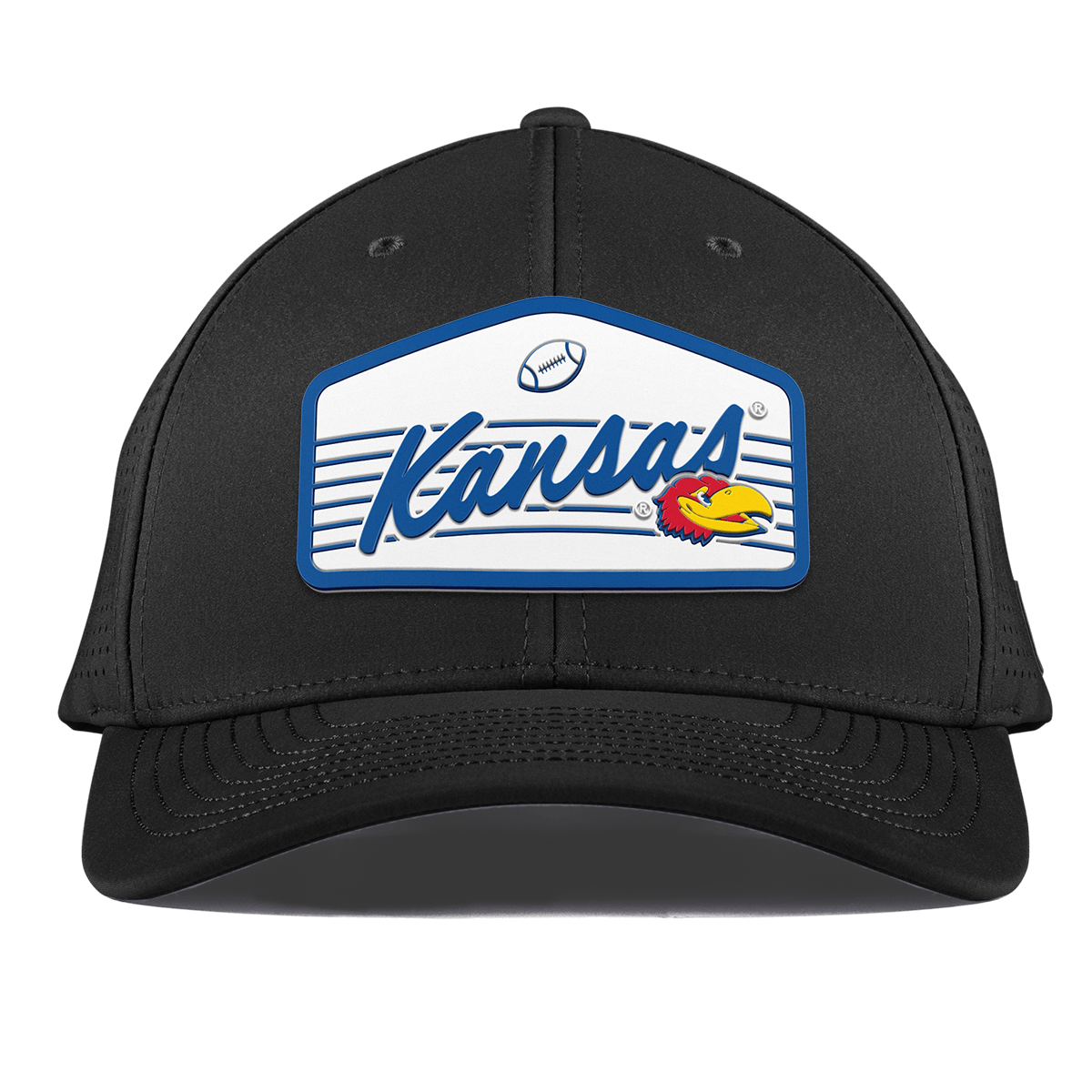 University of Kansas "Jayhawks Football" Curved Elite XGen™ Black
